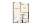 B6 - 1 bedroom floorplan layout with 1 bath and 777 square feet.