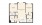 C4BH - 2 bedroom floorplan layout with 2 baths and 1170 square feet.