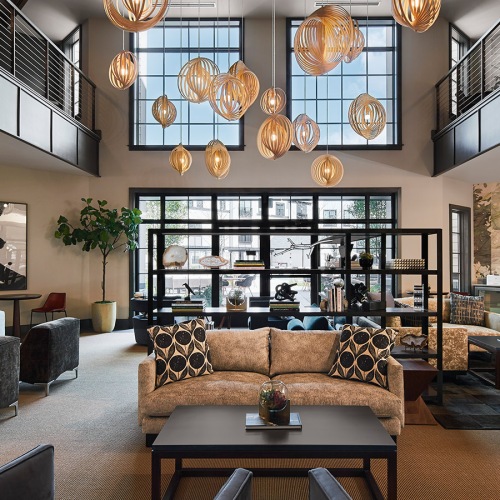 lobby with coffee maker and lounge area