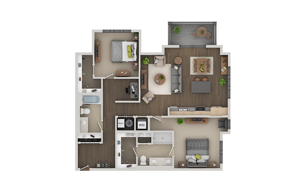 C07 Studio 1 Bath Floorplan C07 Studio 1 Bath Floorplan