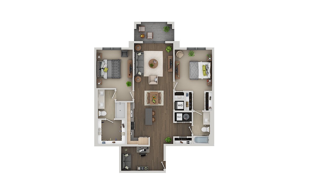 C10 Studio 1 Bath Floorplan C10 Studio 1 Bath Floorplan