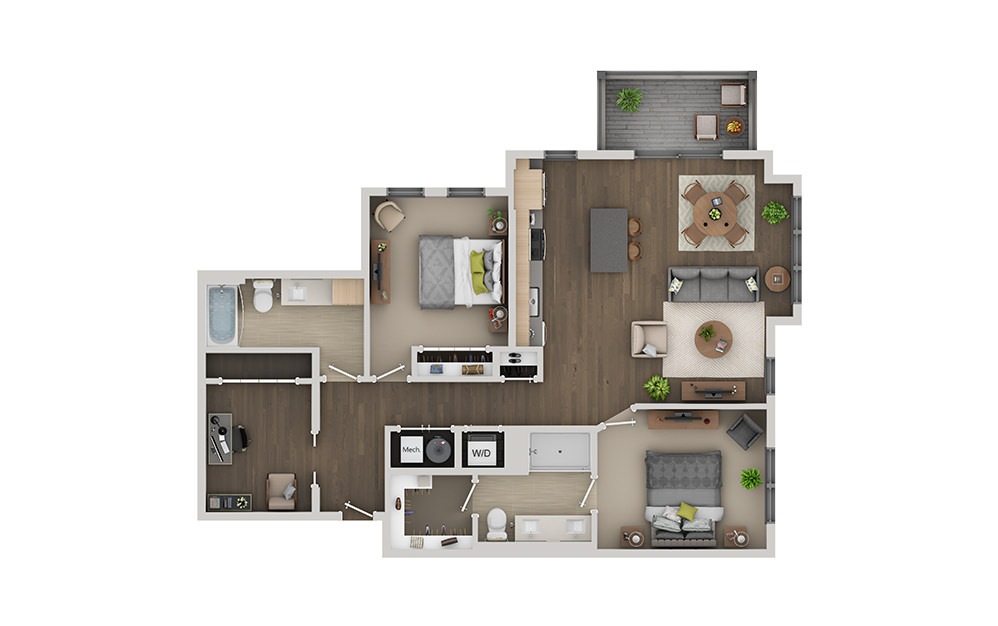 C8B 2 Bedroom 2 Bath Floorplan C8B 2 Bedroom 2 Bath Floorplan