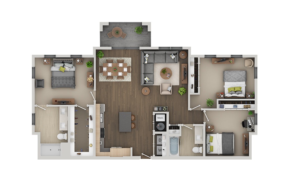 D04 Studio 1 bath Floorplan D04 Studio 1 bath Floorplan